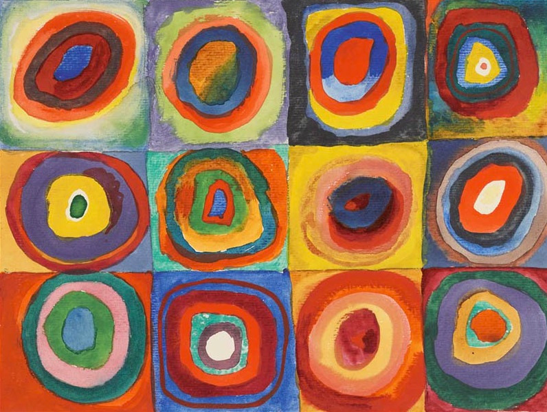 W. Kandinsky, Squares with Concentric Circles, 1913